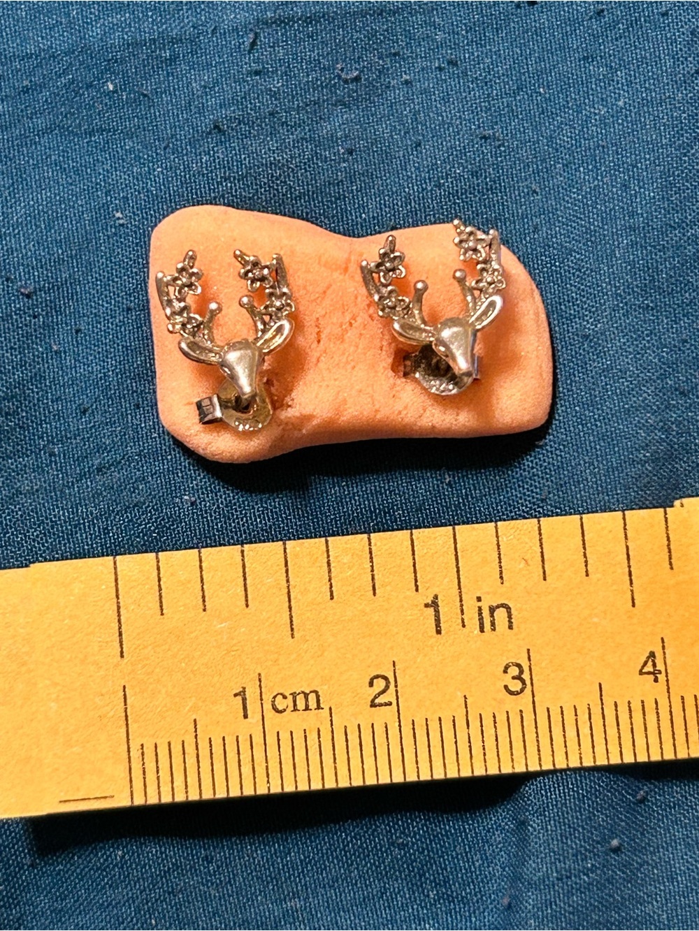 925 Silver Reindeer Head Stud Earrings - Women Accessories